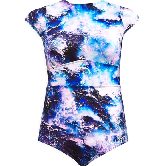 ❤️NWT VINTAGE TORRID TUMMY CONTROL WIRELESS OCEAN PRINT SWIMSUIT PLUS SIZE - Picture 8 of 12